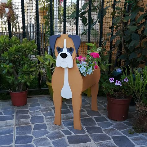 boxer dog metal planter|Boxer Dog Planter – Petforhouse.com.